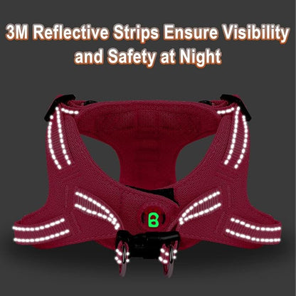 Dog Harness Step in Dog Vest Harness, Reflective Adjustable Puppy No Pull Harness Breathable Soft for Small and Medium Dogs Cats, Pink, S