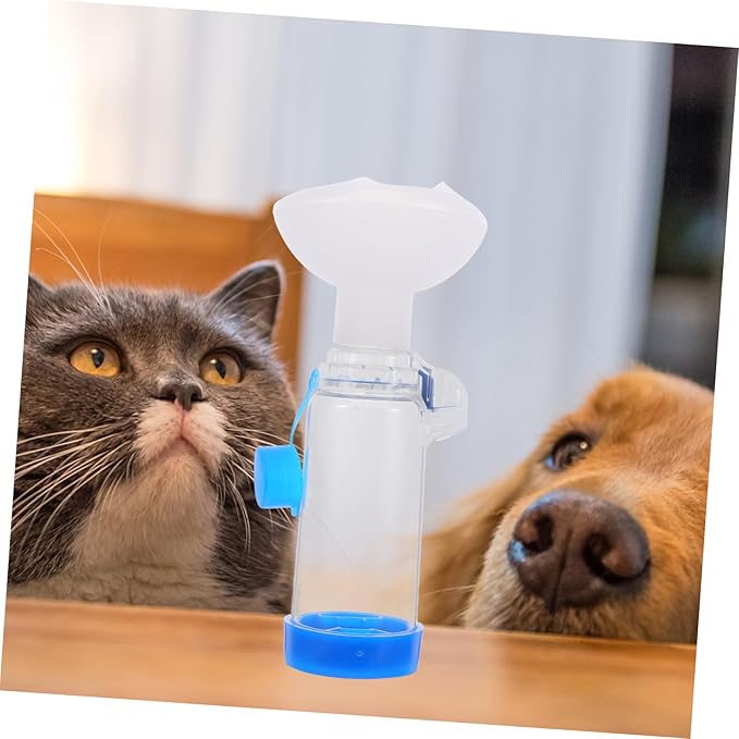 Pet Spacer Mask for Cats Dogs Feline Breathing Chamber Indicator for Cough Relief Home Professional Settings