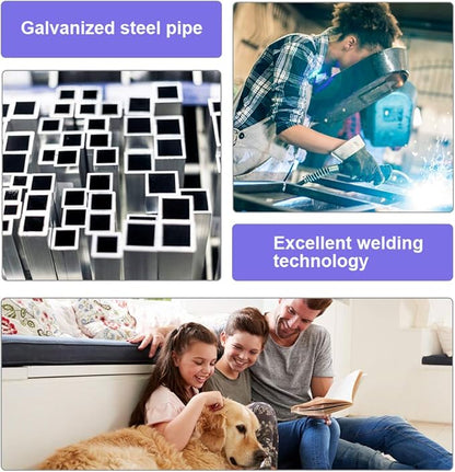 BestPet 8 x 4 x 6 Ft Dog Kennel Outdoor Dog Pen Playpen House Heavy Duty Dog Crate Metal Galvanized Welded Pet Animal Camping Cage Fence with UV-Resistant Waterproof Cover and Roof
