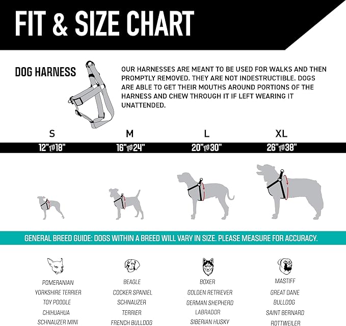 Wolfgang Heavy Duty Adjustable Dog Harness, Pull-Tested to Over 800 lbs for Walking & Training, NewMoon Print, Small