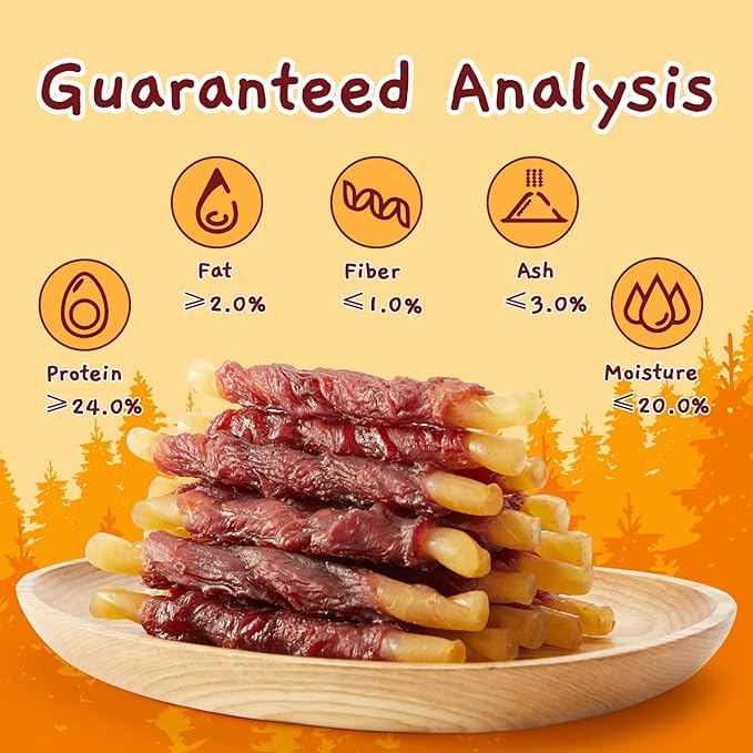 Jungle Calling Duck Wrapped Cod Sticks Dog Treats, Rawhide Free Training Rewards Snacks for Dogs, Natural Chewy Sticks Treats, 10.6oz