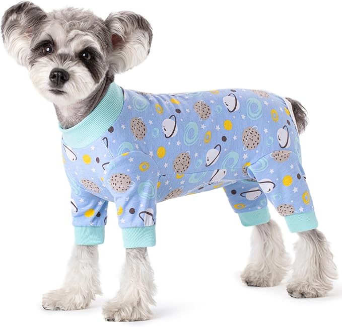 Dog Surgery Recovery Suit, Dog Onesie for Surgery Female Male Dogs, Dogs Pajamas Long Sleeve, Small Dogs Onesie, Abdominal Wound Bandages Surgical Suit, Cat Recovery Suit for Shedding Skin Disease