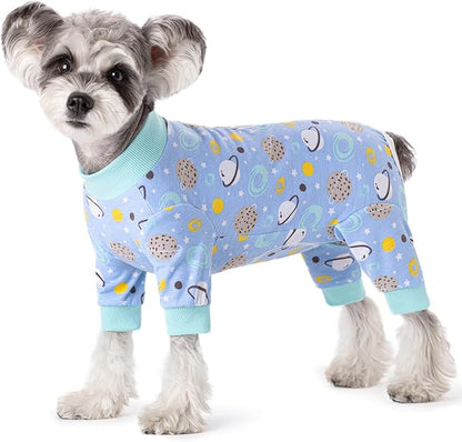 Dog Surgery Recovery Suit, Dog Onesie for Surgery Female Male Dogs, Dogs Pajamas Long Sleeve, Small Dogs Onesie, Abdominal Wound Bandages Surgical Suit, Cat Recovery Suit for Shedding Skin Disease