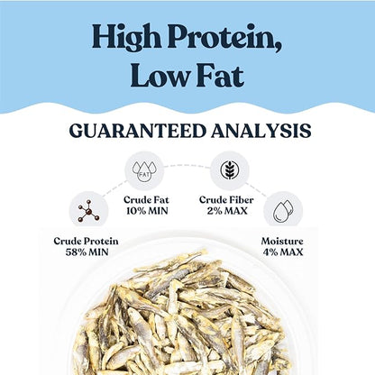 hotspot pets Freeze Dried Minnows Treats for Cats & Dogs (1 Pound Bag Over 400 PCS) Made in USA, All Natural, High Protein, Rich in Omega-3s, Grain-Free, Perfect for Training, Topper or Snack