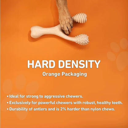 BetterBone - Hard Density - Ideal for Strong to Aggressive Chewers - All-Natural, Nylon-Free Dog Chew Toys - Non-Toxic, Promotes Dental Health, Splinter-Resistant, Sustainably Made