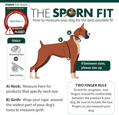 Sporn Original Dog Halter, No Pull Dog Harness, Durable Nylon Collar with Padded Restraint Sleeves for Extra Large Breeds, No Choke Design, Adjustable Fit, Easy On/Off, Blue, X-Large