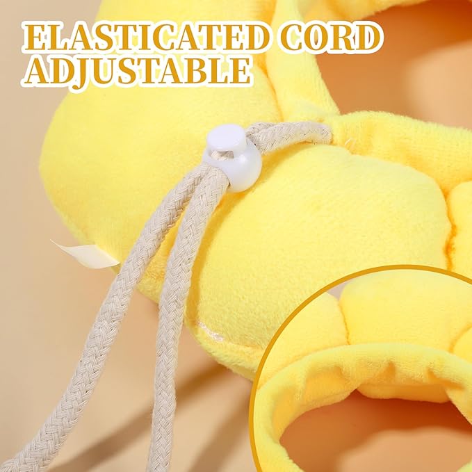 Soft Dog Cone Collar Inflatable Pet Recovery Calming Neck Pillow Adjustable After Surgery Collars Fluffy Flower Protective Elizabethan Alternative for Small Medium Cats Dogs