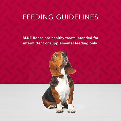 Blue Buffalo Bones Natural Crunchy Dog Treats Medium Dog Biscuits Beef, 16oz. Bag, 4 Count
