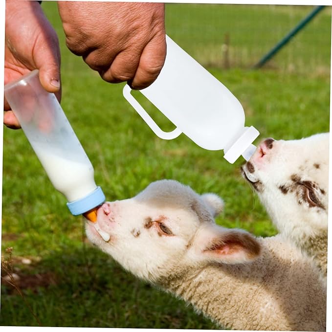 2pcs Calf Feeding Bottles Silicone Newborn Bottle for Dog Feeder for Puppy