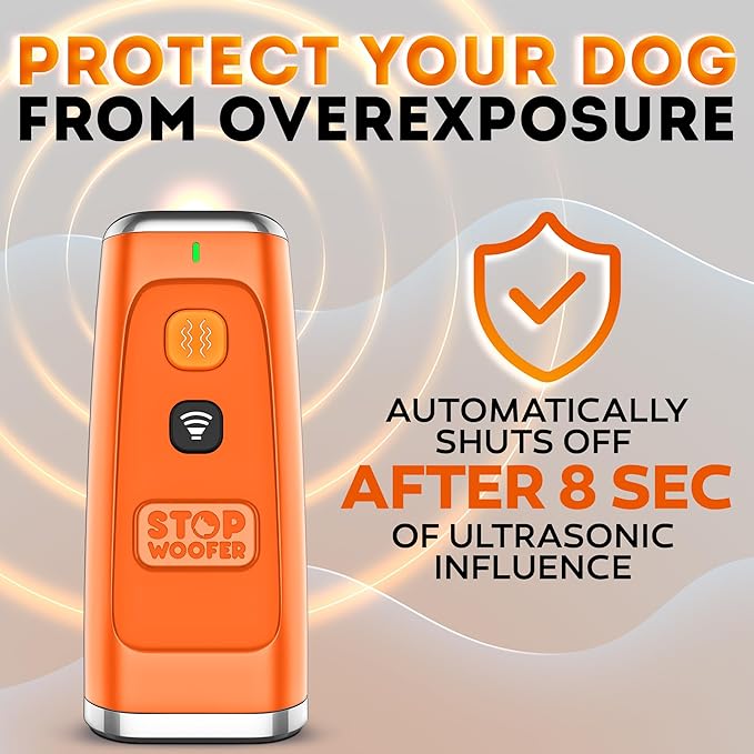 Stop Dog Barking Instantly – Ultrasonic Dog Bark Deterrent Device Humane No-Shock Barking Silencer & Dog Trainer for Indoor & Outdoor Use Effective Bark Control Solution for Small Medium Large Dogs