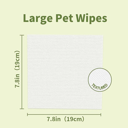 IMMHABI 100 Unscented Pet Wipes for Paws & Butt Plant Based Hypoallergenic Pets Cleansing & Deodorizing Anal Gland Hygienic Puppy Wipes for Dogs Face & Body Cat Wipes Cleaning Fur Doggie Wipes