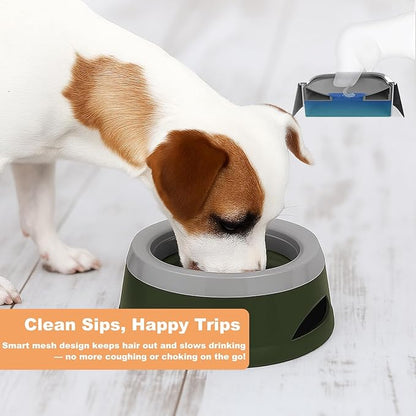Dog Water Bowl (25oz),No Spill Water Bowl for Dogs and Cats,Water Bowl Dispener for Travel and Home,No Messy Splashes, Spilling or Drips for Dogs & Cats