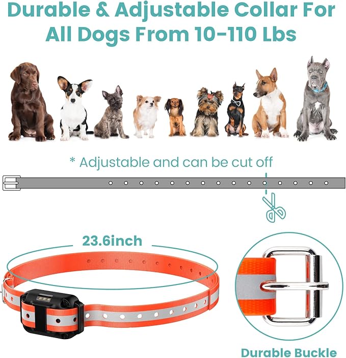 F-color Dog Training Collar with Remote 2600ft Shock Collar for Small Medium Large Dogs Breed Waterproof Dog Shock Collar for 3 Dogs with Anti-Lost Light Beep Vibration Shock
