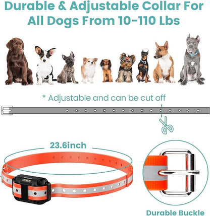 F-color Dog Training Collar with Remote 2600ft Shock Collar for Small Medium Large Dogs Breed Waterproof Dog Shock Collar for 3 Dogs with Anti-Lost Light Beep Vibration Shock