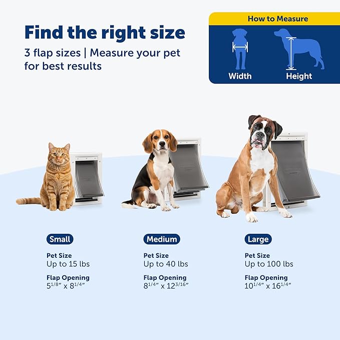 PetSafe Extreme Weather Pet Door - Insulated Weather-Resistant Dog & Cat Door with Durable Plastic Frame - Maximum Energy-Saving Efficiency - Large - for Dogs & Cats up to 100 lbs