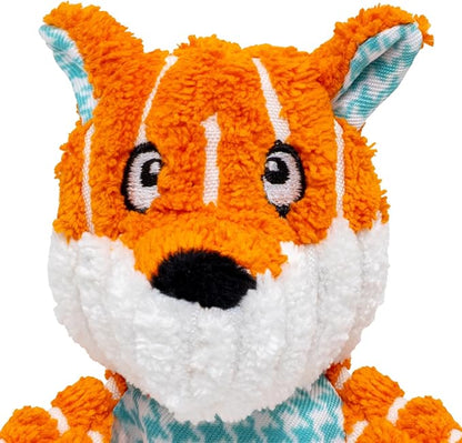 KONG Floppy Knots - Durable No‑Stuffing Squeaky Rope & Plush Dog Toy - for Teething, Playing (Fox, X-Small)