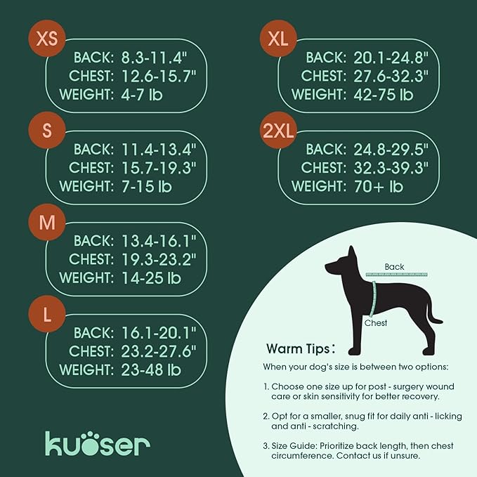 Kuoser Dog Surgery Recovery Suit, Dog Recovery Suit Male Neuter, Soft Female & Male Pet Surgery Wear, Breathable Pet Healing Garment for Post-Procedure Care, Pink XXL