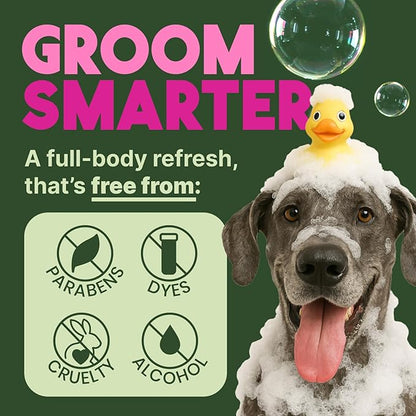 TropiClean Deodorizing Dog Shampoo for Smelly Pets, Long Lasting Odor Control, Puppy Safe, Made in the USA, Berry Scent, Cat Friendly, 20oz.
