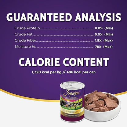 Zignature Goat Limited Ingredient Formula Wet Dog Food 13oz, case of 12
