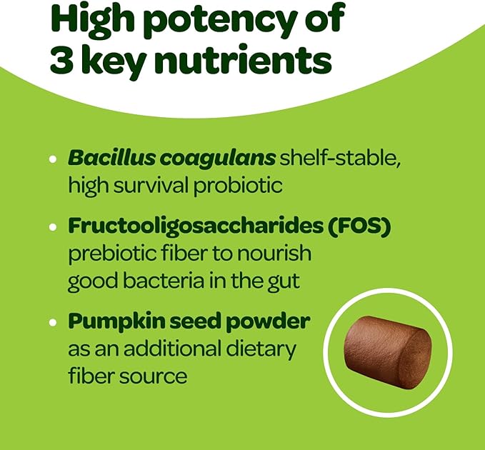 Probiotic Chews for Dogs Gut Health | Tasty Pre and Probiotics for Dogs Digestive Health with Pumpkin Dog Probiotics and Digestive Enzymes | NASC Certified & Made in The USA | 60 Chews (Pack of 2)
