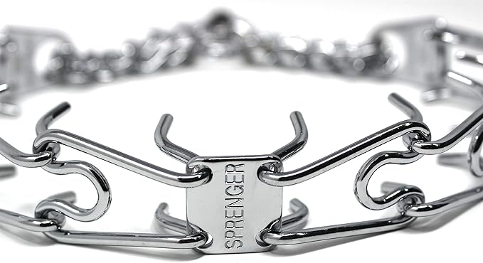 Herm Sprenger Prong Dog Training Collar Ultra-Plus Chrome Plated Steel Pet Pinch Collar No-Pull Collar for Dogs Anti Pull Training Collar Made in Germany 4mm x 25in Large