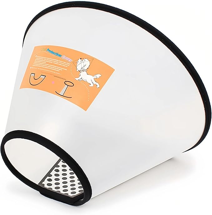 2Pcs Adjustable Dog Recovery Cone, Plastic E-Collar for Cats and Dogs After Surgery, Elizabethan Collar to Prevent Licking and Biting Wounds, for Large Medium Small Pets (White, XXL)