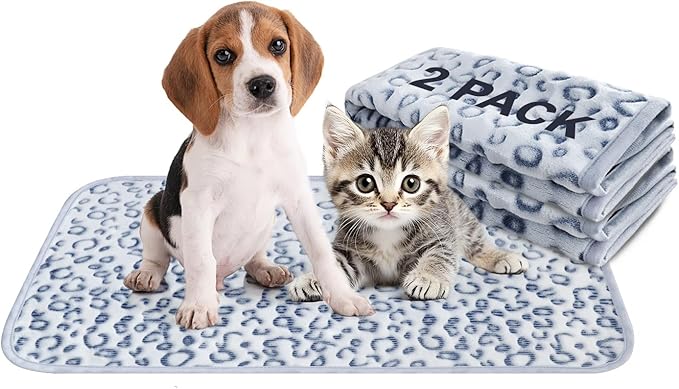 Qeils Reusable Puppy Pads, 2 Pack Washable Pee Pads for Dogs, Waterproof Non Slip Wee Wee pad, Absorbent and Leakproof Training Mats for Potty, Crate, Playpen, Bed, Sofa, 16"x 30"