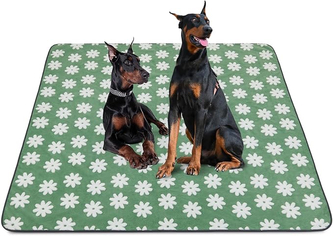 LOOBANI Extra Large Washable Puppy Pads: Non-Slip Pet Whelping Pad, Fast Absorbent Reusable Pee Pads for Dogs, Waterproof and Leakproof Dog Playpen Mat for Incontinence, Floor (72"x72",1 Pack)