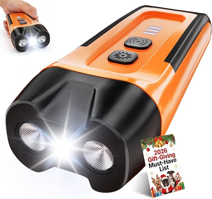 Dog Bark Deterrent Device 2X Anti Barking Device for Dogs, 4 Modes Stop Neighbors Dog Barks Control Indoor Outdoor Yard 50ft Range Compact Gentle Leader for Dogs Rechargeable Puppy Behavior Aids