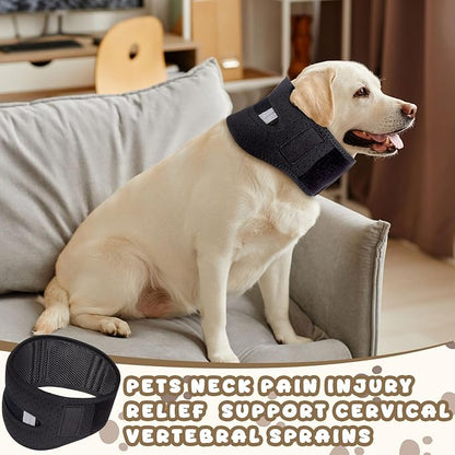 Adjustable Dog Neck Brace Offers Support for Pets Neck Pain Injury Relief Soft Support Cervical Vertebral Sprains and Instability Brace Collar for Dogs (M)