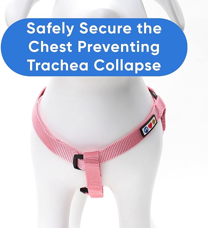 Pawtitas Solid Step-in Dog Harness – Adjustable No-Pull Vest for Puppies to Seniors, Safe & Comfortable L Millennial Pink