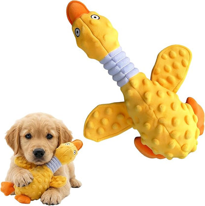2026 New Duck Dog Toys Calming Toy for Dogs,Dog Toys for Aggressive Chewers, Indestructible Toy with Built-in Squeaker for Boredom Relief, Yellow Duck Dog Plush for Dogs