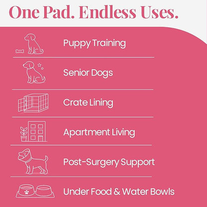 Pupiboo Disposable Dog and Cat Training Pads – Leaves Pattern, Highly Absorbent Pee Pads, Leak Proof Backing, Pheromonal Attractant for Housebreaking & Potty Training – 23x23 in (100 Count)