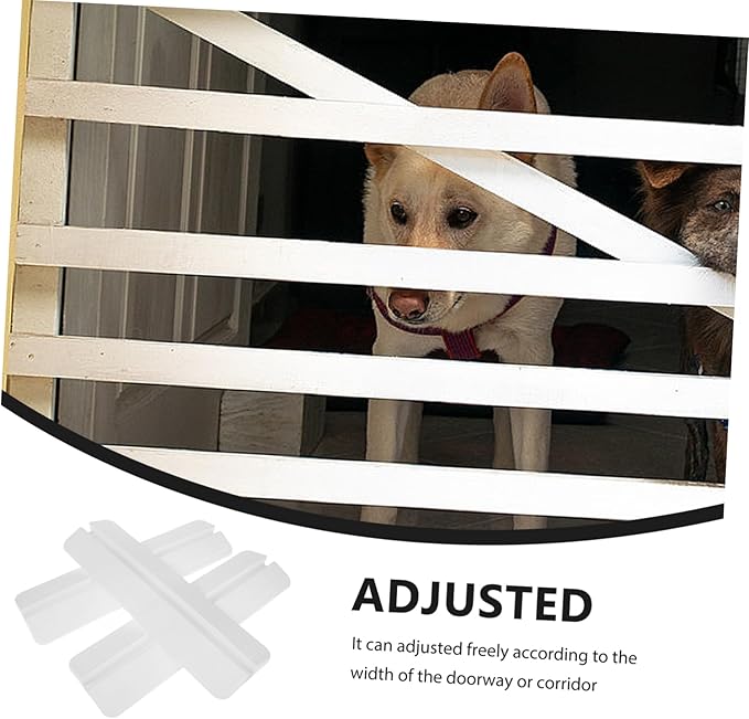 Toyvian 3pcs Indoor Dog Fence for Small Medium Large Pets Safety Door Fixator Anti-Kick Pedal Plastic Guardrail for Baby Gates and PET Barrier