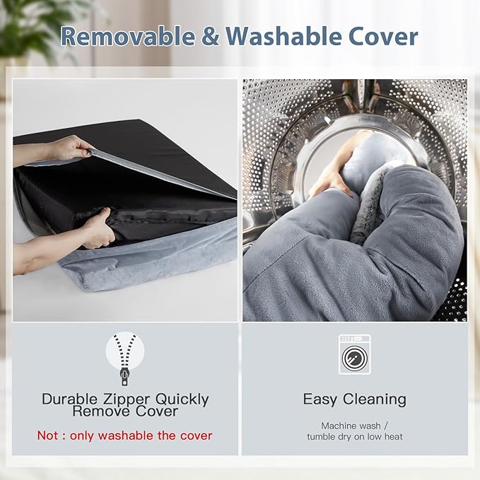 WNPETHOME XL Extra Large Dog Bed, Washable Dog Couch with Removable Waterproof Cover, Orthopedic Large Pet Sofa Bed with Bolster Sides for Sleeping