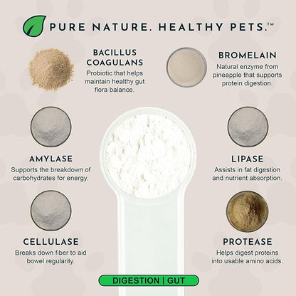 Animal Essentials Plant Enzyme & Probiotics - Probiotics & Digestive Enzymes for Dogs & Cats, Natural Daily Gut & Digestion Support Supplement for Pets, Plant Based - 10.6 oz