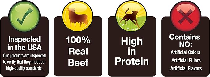 Cadet 100% Beef Strip Long Lasting Chews for Dogs, Single Ingredient Beef Esophagus Dog Treats, Natural High Protein Rawhide Alternative for Small & Large Dogs, 2.8 Ounce
