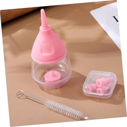 PET Nursing Bottle Set 6-Piece Puppy Milk Feeder Kitten Nursing Bottle with Replaceable Nipples for Newborn Pets Easy to Use Feeding Supplies