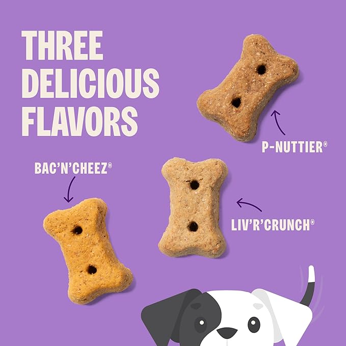 Wellness Old Mother Hubbard Classic Savory Mix Dog Biscuits, Natural Training Treats, 3 Flavors, Mini Size, 20 oz Bag