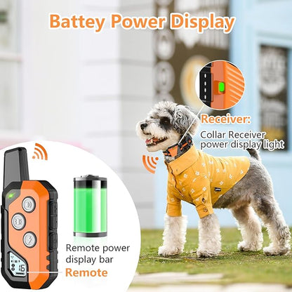 Shock Collar for Dogs, Dog Training Collar with Remote Control for 2 Dogs, 3 Training Modes with Beep, Vibration and Satic, Waterproof, Rechargeable for Large Medium Small