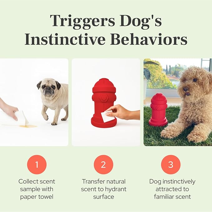 Small Dog Fire Hydrant 4x7 Silicone Soft Potty Training Aid for Small Breeds Under 10lbs Toy Breeds Indoor Outdoor Training Red