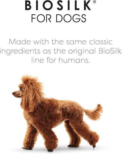 BioSilk Silk Therapy Conditioning Detangling Spray for Dogs with Natural Coconut Oil - Dog Matted Hair Detangler Conditioner for Dogs, Dematting Grooming Supplies, 7 Fl Oz
