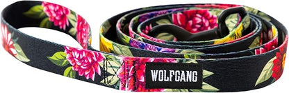 Wolfgang Heavy Duty Dog Leash, Pull-Tested to Over 800 lbs for Walking & Training, DarkFloral Print, Large