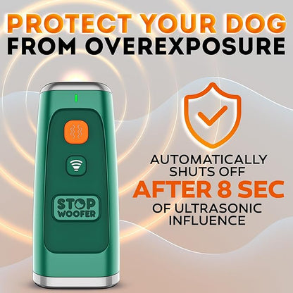 Stop Dog Barking Instantly – Ultrasonic Dog Bark Deterrent Device Humane No-Shock Barking Silencer & Dog Trainer for Indoor & Outdoor Use Effective Bark Control Solution for Small Medium Large Dogs