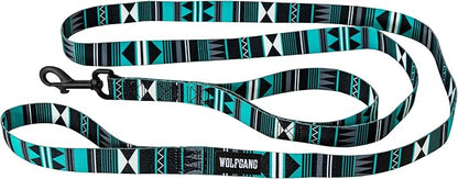 Wolfgang Heavy Duty Dog Leash, Pull-Tested for Walking & Training, WesternSky Print, Dual Handle Large