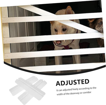 Kisangel 3pcs Indoor Pet Safety Gate Kick Pedal Versatile Guardrail Holder for Small Medium and Large Dogs Easy Installation Door Freestanding Gate Fence Parts