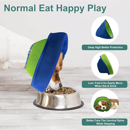 Soft Dog Cone Recovery Collars & Cones After Surgery for Small,Medium Large Dogs,Adjustable Breathable Dog Cone Collar,Protect Pets from Licking Wounds,Soft and Comfortable, Reduce Anxiety (Blue, XL)