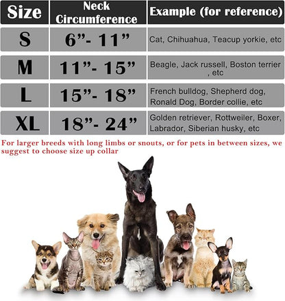 Katoggy Protective Inflatable Recovery Collar, Soft Blow-up Dog Cone Collar, Pet Donut Cone Collar, Comfy Elizabethan Collar After Surgery for Large Dog to Prevent from Biting & Scratching