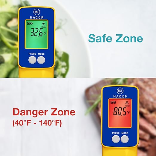 DeltaTrak 15039 Fast Accurate HACCP Infrared Thermocouple Probe Combo Thermometer Internal External Temperature