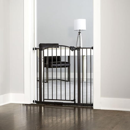 Regalo Safety 30-35” Extra Wide Baby Gate for Doorways & Bottom of Stairs, Pressure Mounted Walk-Through Gate for Babies, Toddlers & Pets, Bronze